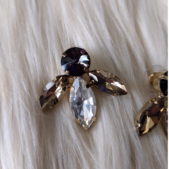 Nwt Rhinestone Earrings - Picture 2 of 2